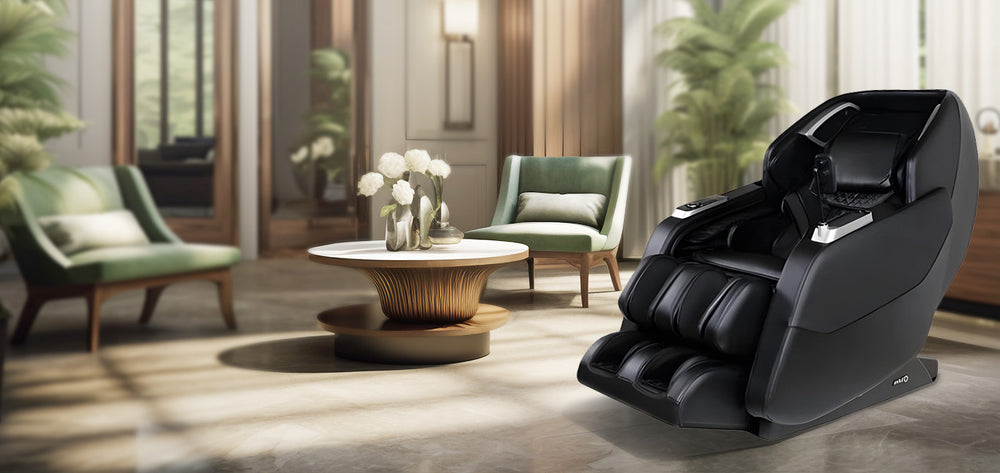 Daiwa Hubble Plus 4D Massage Chair in super comfy room from Wish Rock Relaxation