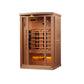 Golden Designs 2-Person Full Spectrum PureTech™ Near Zero EMF FAR Infrared Sauna - Canadian Hemlock White Background