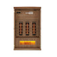 Golden Designs 2-Person Full Spectrum PureTech™ Near Zero EMF FAR Infrared Sauna - Canadian Hemlock White Background