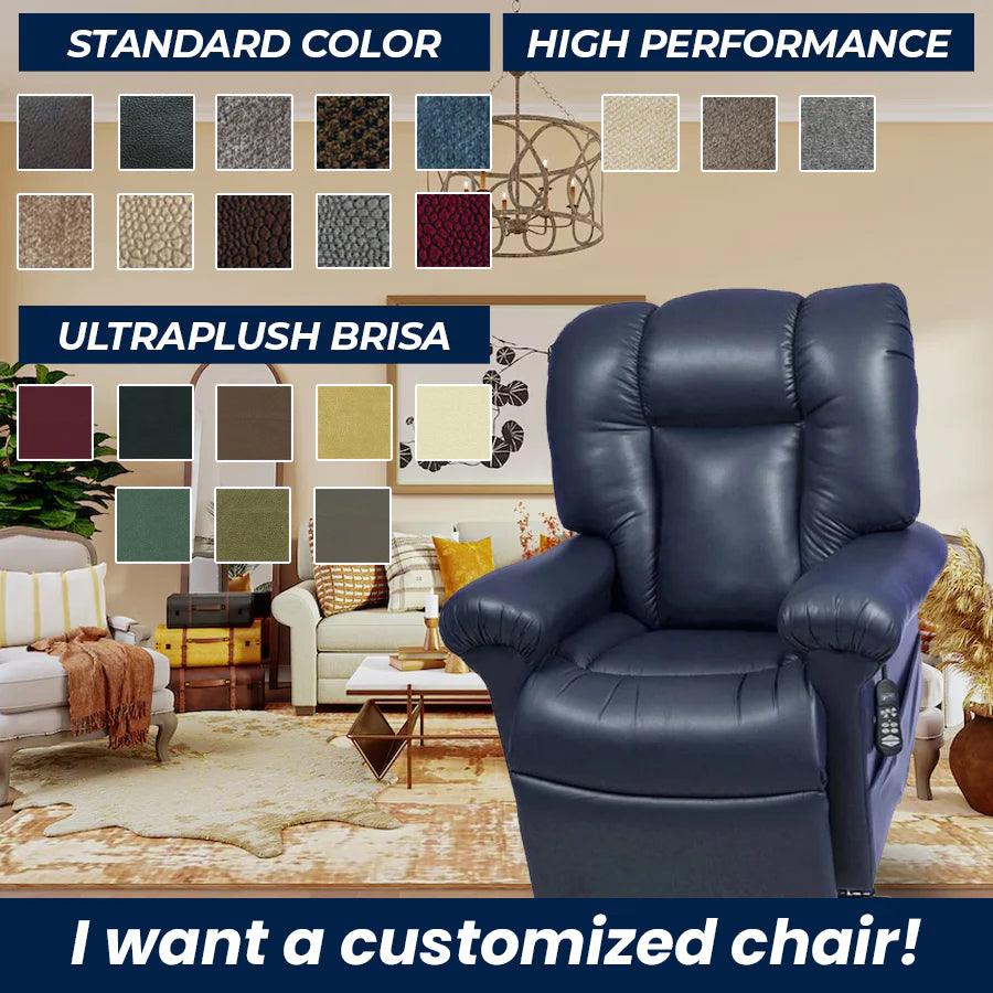 UltraComfort UC562 Artemis Eclipse 5 Zone Zero Gravity Power Lift Chair full customization available at Wish Rock Relaxation