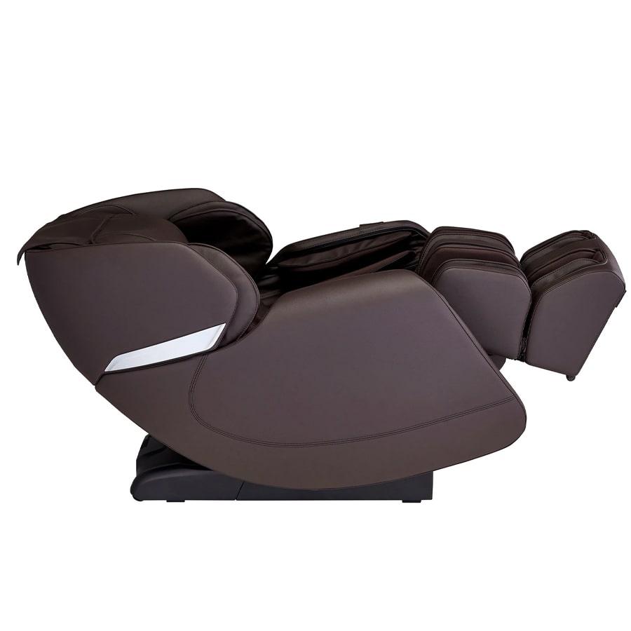 Synca Wellness Hisho Massage Chair in Brown Color showcasing the zero gravity position to remove all the pressure from your spine.