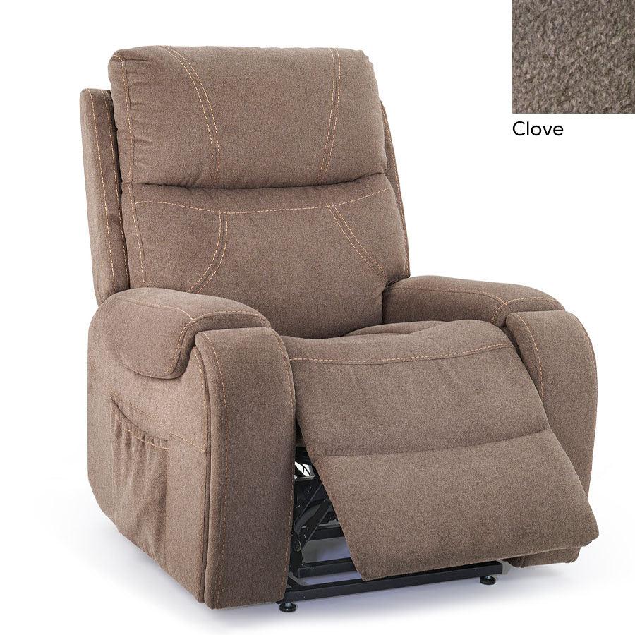 UltraCozy UC671 by UltraComfortMedium Zero Gravity Power Recliner in Tucker Fabric Clove with Clove swatch on the upper right corner