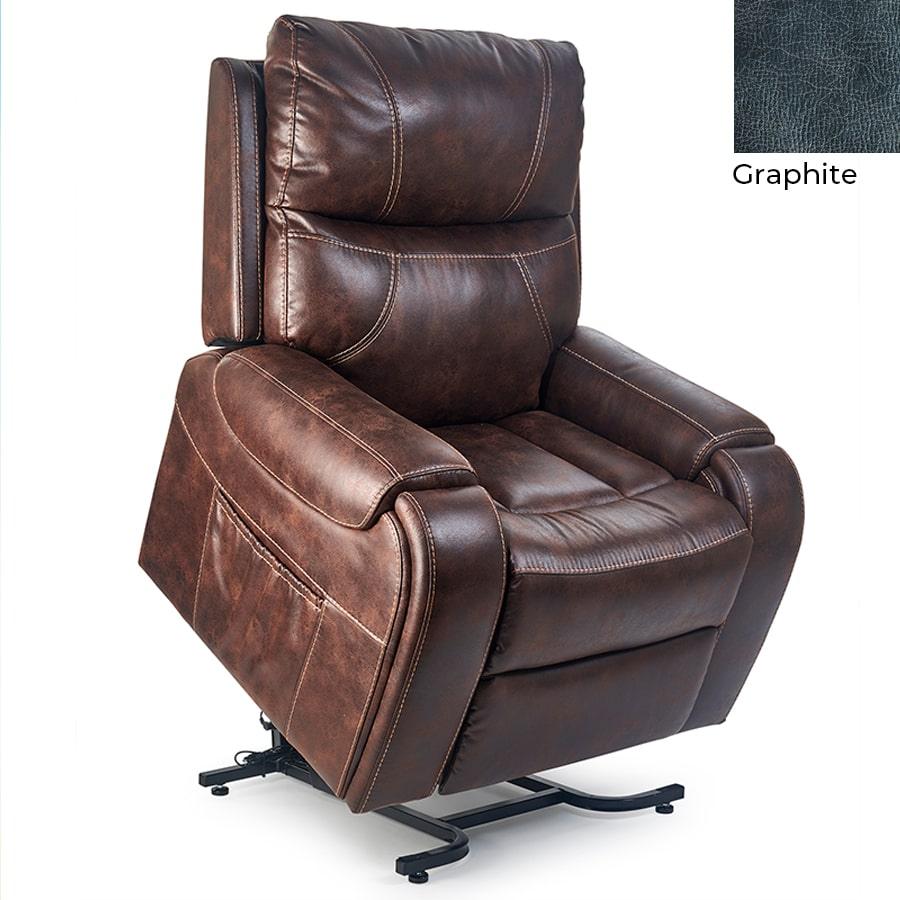 UltraComfort UC478-M Sedona Explorer 4 Zone Zero Gravity Power Lift Chair in Sutton Fabric Maple with Graphite swatch on upper right corner