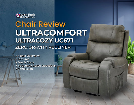 UltraCozy UC671 by UltraComfort Medium Zero Gravity Power Recliner Review banner