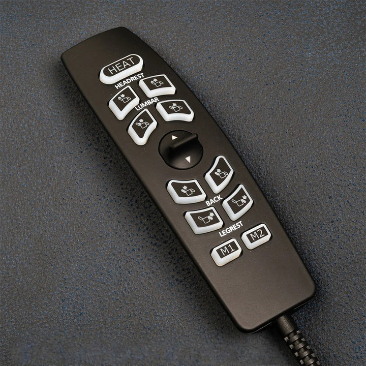 Mega Motion MM-3975 iNFI Elite Infinite Position Leather Lift Chair remote with heat and position controls