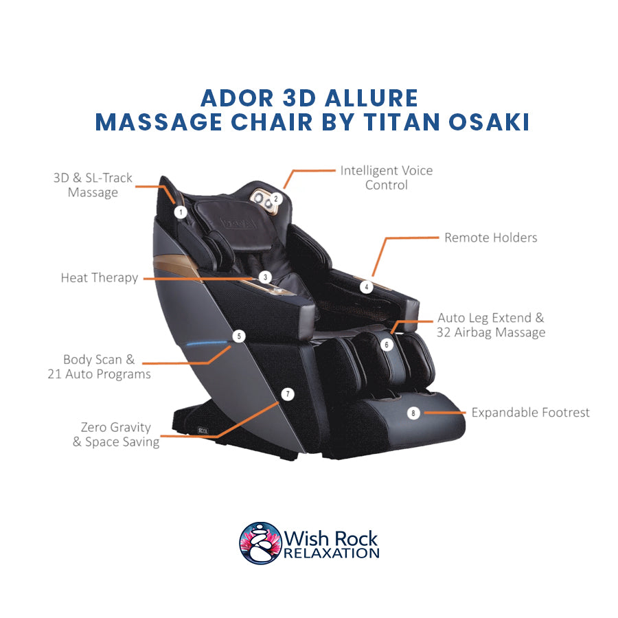 Ador 3D Allure Massage Chair - by Titan Osaki, very deep tissue