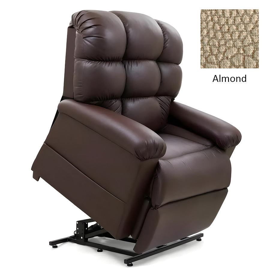 UltraComfort UC556-M26 Vega Medium/Wide Size 2 Zone Zero Gravity Lift Chair - Almond