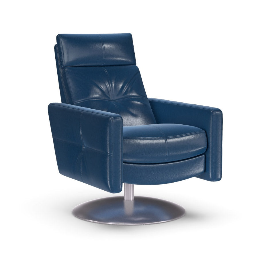 American Leather Rainier Comfort Air Zero Gravity Chair in Leather Grade J Mont Blanc Mountain Spring