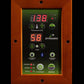 Dynamic Bergamo 4-Person Low EMF FAR Infrared Sauna - Canadian Hemlock - Control Panel