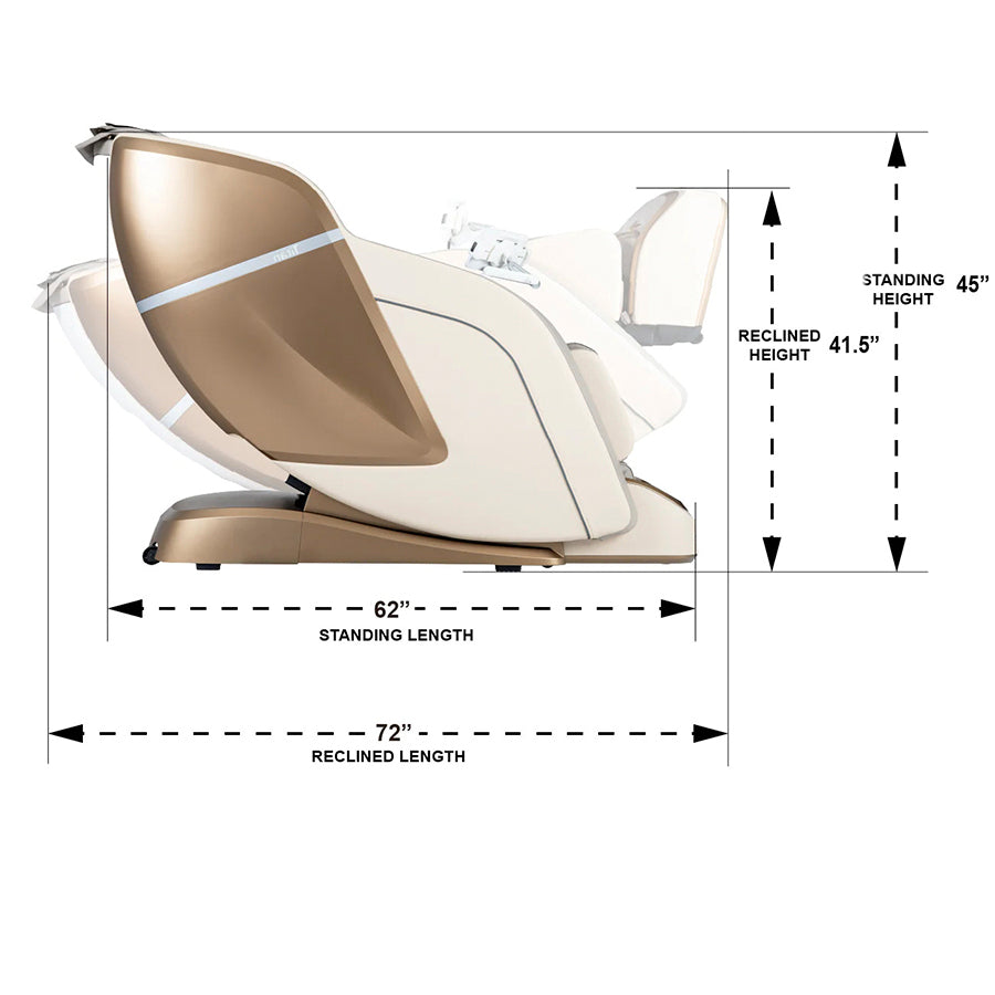 Titan TP-Ronin 4D Massage Chair DIMENSIONS