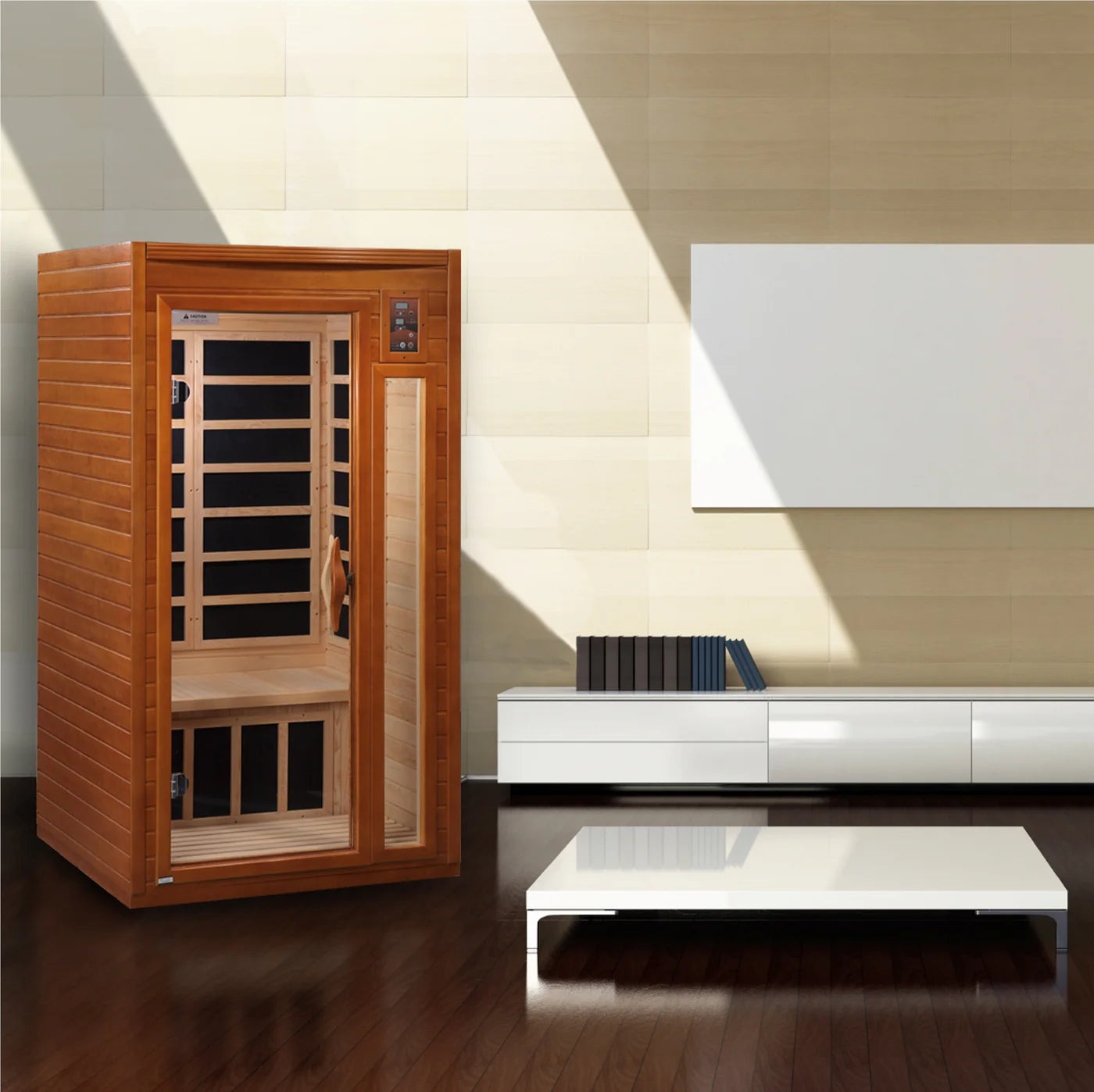 Barcelona 1-2-person Low EMF Infrared Sauna Lifestyle Image