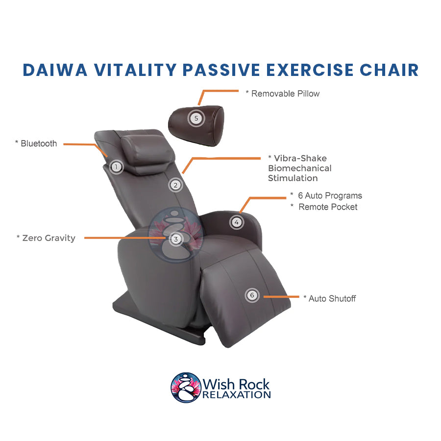 Daiwa Vitality Passive Exercise Chair - Vibration Therapy | Wish Rock Wish Rock Relaxation Daiwa Vitality Passive Exercise Chair - Vibration Therapy | Wish Rock Wish Rock Relaxation