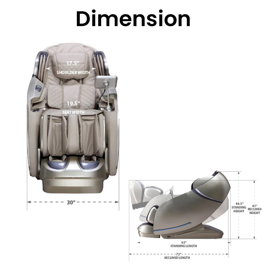 Osaki OS-Pro First Class Massage Chair - Dimension