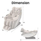 Osaki OS-3D Hamilton LE Massage Chair - Dimensions