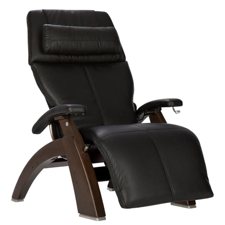Human Touch Perfect Chair PC-420 Classic Manual Plus in dark walnut / black premium leather