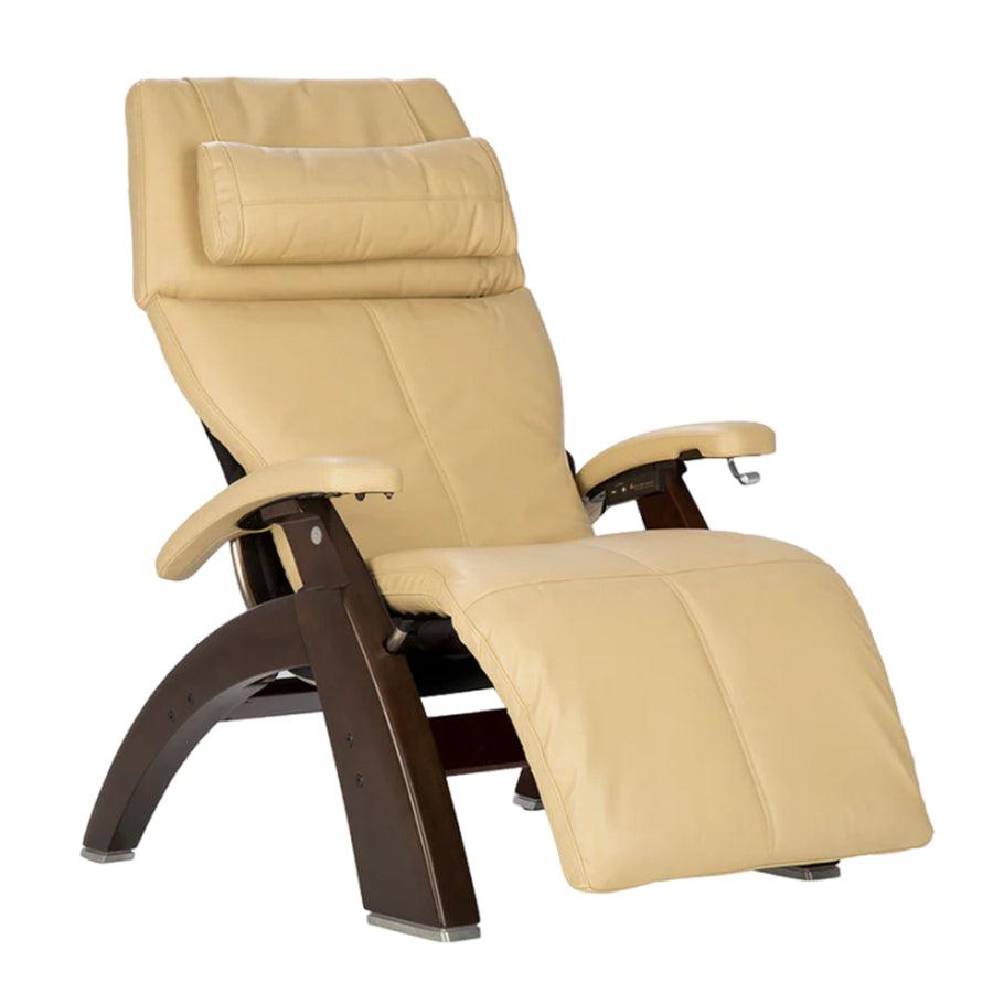 Human Touch Perfect Chair PC-420 Classic Manual Plus in dark walnut / Ivory premium leather padset