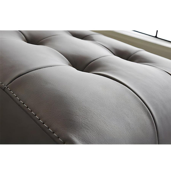 American Leather Comfort Air Pileus Echo Recliner featuring tufted leather seat detail.