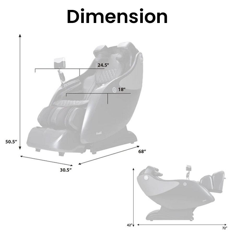 Osaki OP-4D Master Massage Chair - Dimension