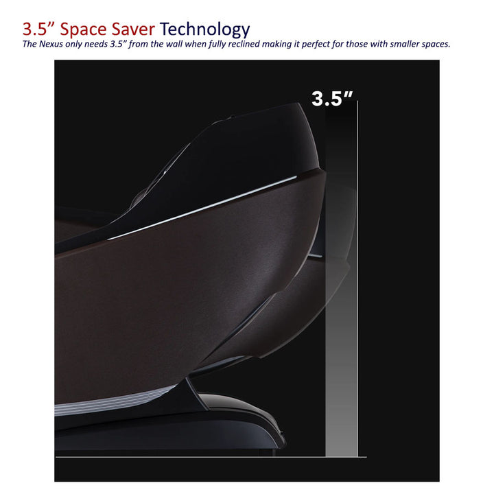 Osaki JP-Nexus 4D Massage Chair with a 3.5" Space Saver design to fit smoothly into smaller spaces.