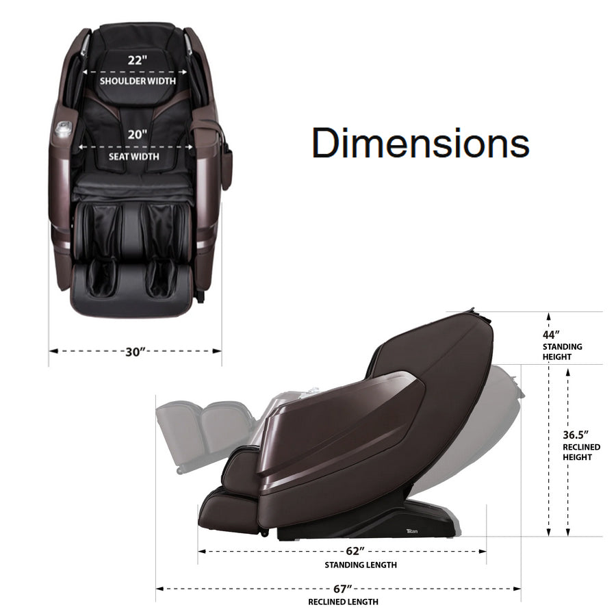 Osaki Harmony II 3D Massage Chair - Dimensions