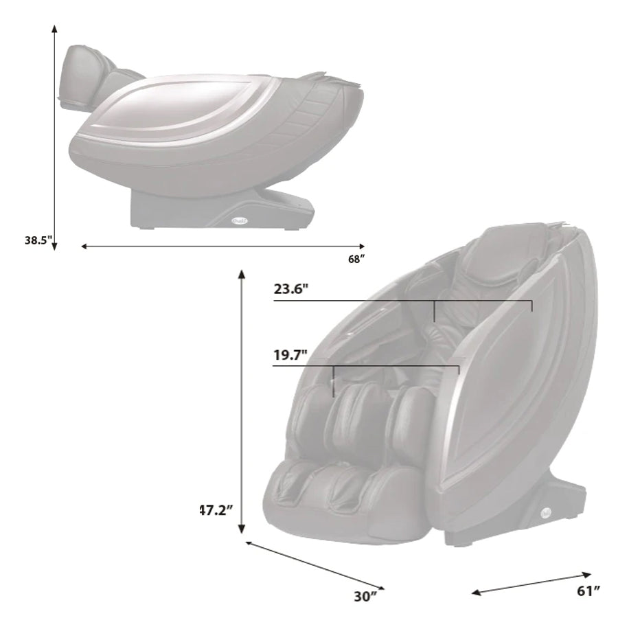 Osaki OS-3D Premier 2023 Massage Chair - Size