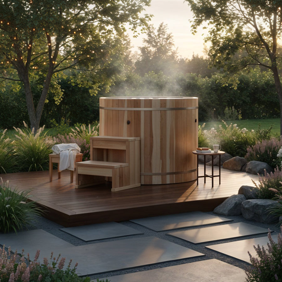 Dynamic Cold Therapy PVC Barrel Cold Plunge - Wish Rock Relaxation