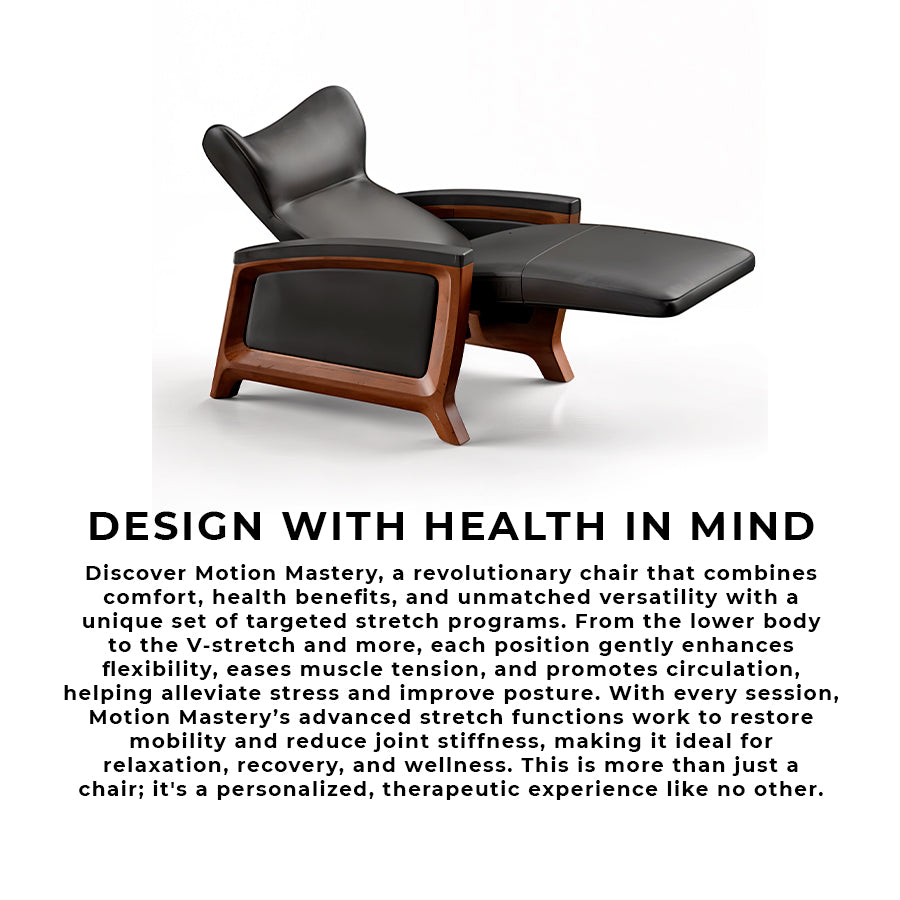 Svago Motion Mastery Lounge Chair (SV700) in extended position demonstrating ergonomic health-focused design from Wish Rock Relaxation.