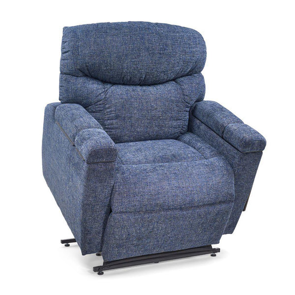 UltraComfort™ UC566 Maya Medium Wide 4-Zone Power Lift Chair in midnight with plush upholstery and padded arms.