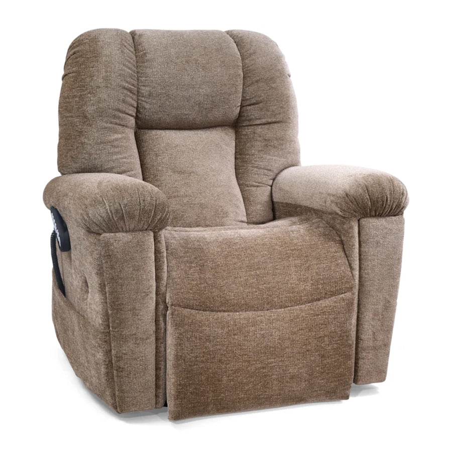 UltraComfort Artemis II lift chair in sand fabric at Wish Rock Relaxation