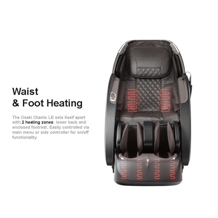 Osaki OS-3D Otamic LE Massage Chair with waist and foot heating zones for targeted relief