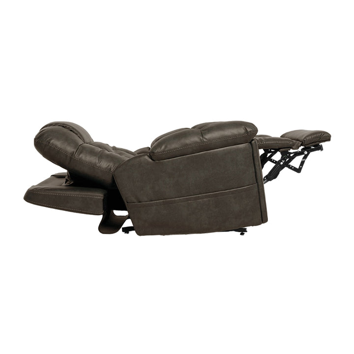 Mega Motion MM-8945 iNFI IMMERSE Lift Chair in smoke fully reclined for infinite position support