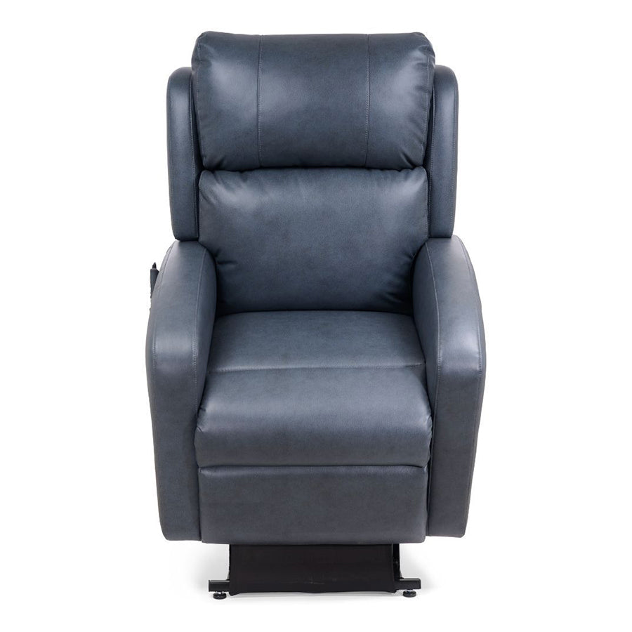 Ultracomfort UC793 Liftchair in Lagoon color viewed from the front with plush cushioning and wide arms.