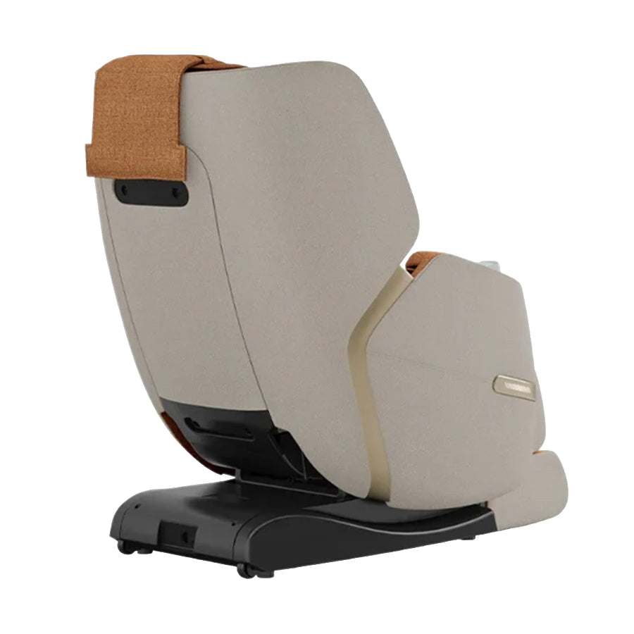 Positive Posture Solara Massage Chair in butterscotch with back panel and base detail