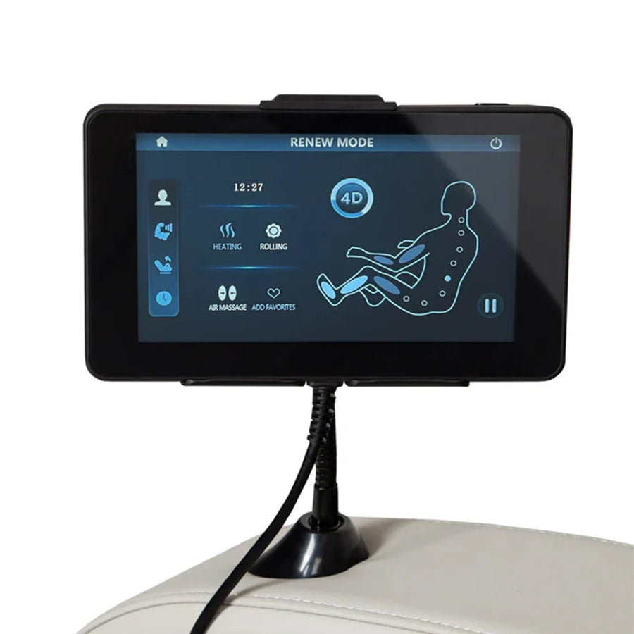 Titan 4D Advent Massage Chair smart touchscreen tablet remote with 4D massage controls