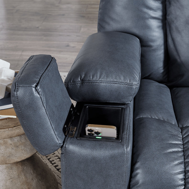 UltraCozy UC677 by UltraComfort™ Medium 5-Zone Power Recliner - Storage Compartment with wireless charging