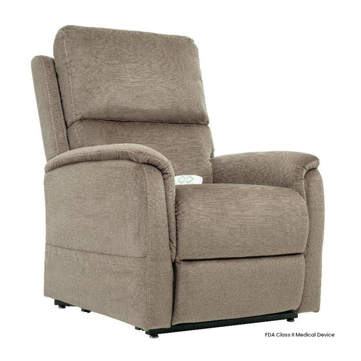 Mega Motion MM-3605 Trio Mezzo 3-Position Lift Chair in Taupe color upright sitting position