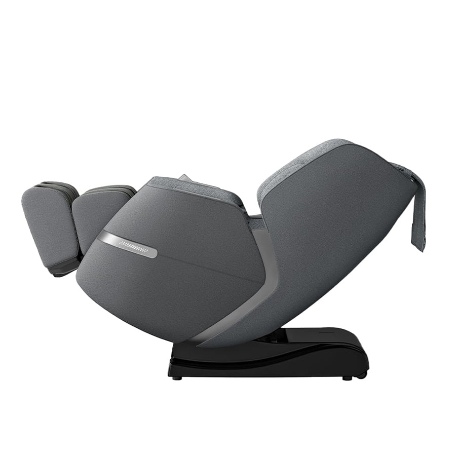 Positive Posture Solara Massage Chair in pewter fully reclined in zero gravity position for spinal relief