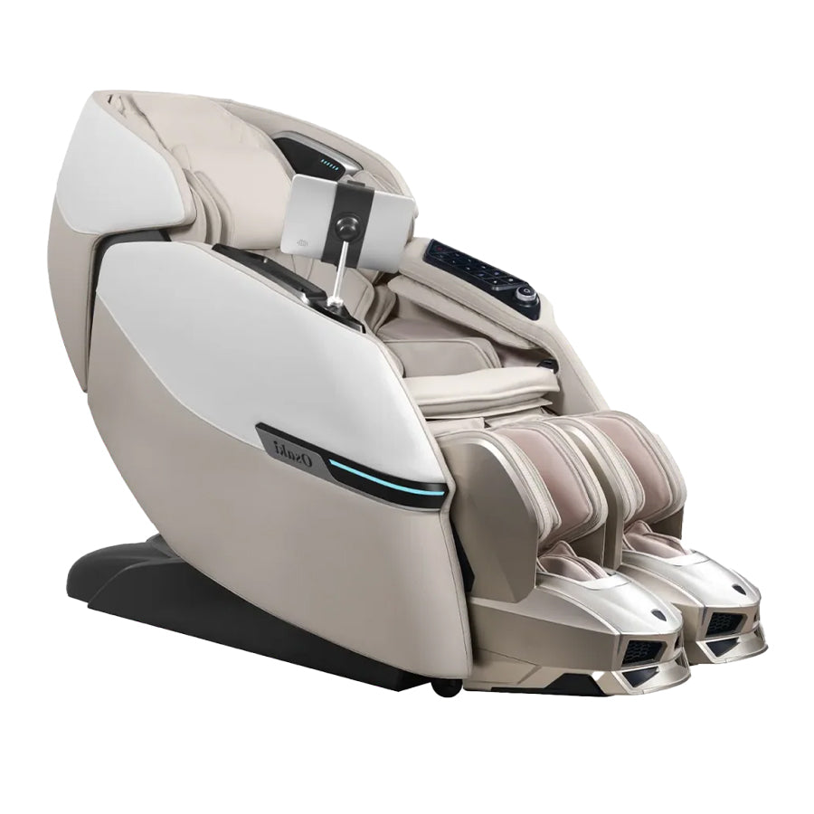 Osaki Trion Flex Duo 4D+3D Massage Chair in beige color from Wish Rock Relaxation