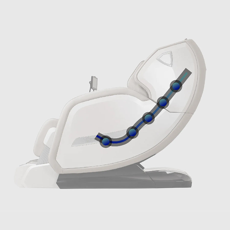 Titan 4D Advent Massage Chair with extended SL-track following spine curvature