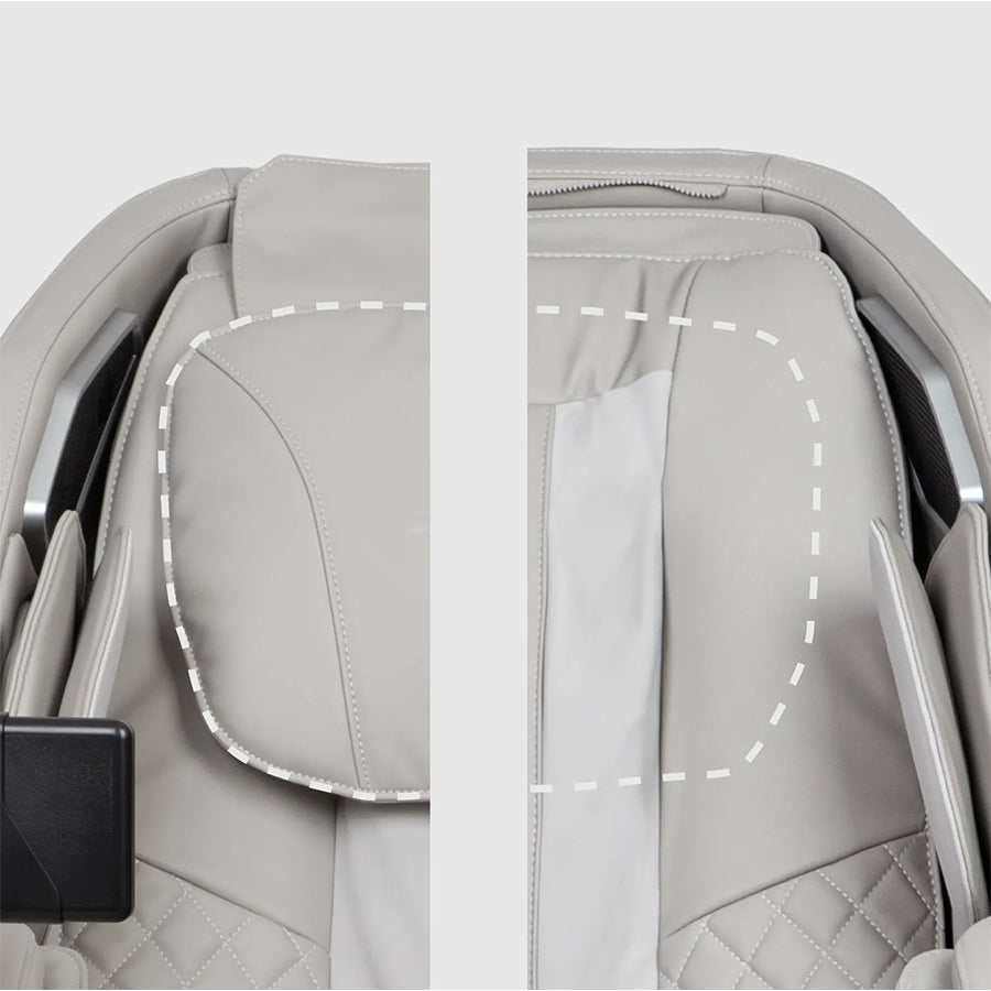 Titan 4D Advent Massage Chair adjustable headrest with removable cushion panel