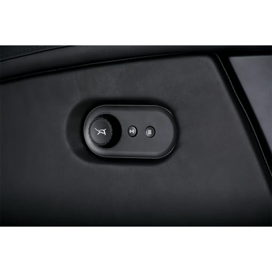 Svago Lite 2 (SV-210) Zero Gravity Recliner Chair showcasing the Dial-it-up buttons that can be used to recline both the back and footrest, and turn on a relaxing vibration massage program and soothing heat therapy.