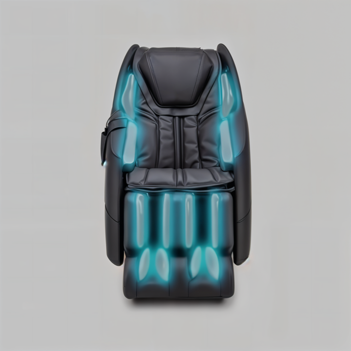 Ogawa Refresh 3D Massage Chair (OG 5600) with full-body air massage zones highlighted in blue