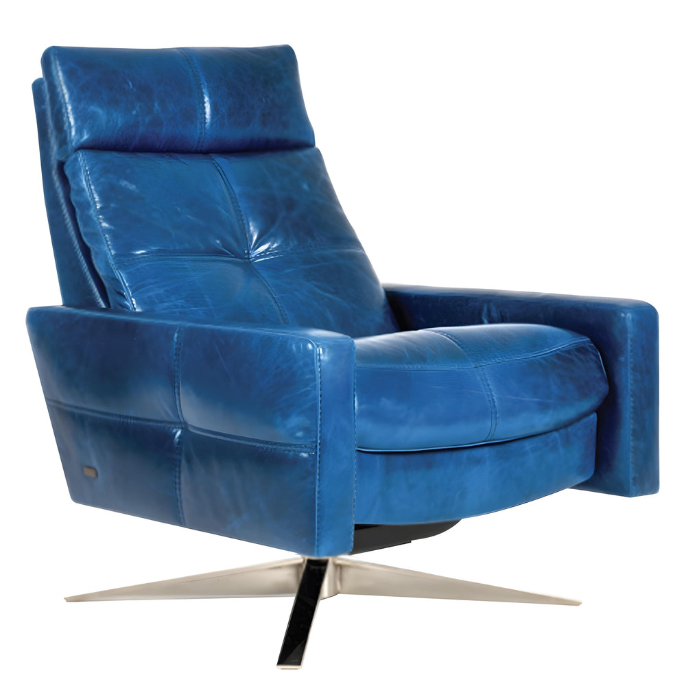 American Leather Comfort Air Rainier Solace Power Zero Gravity Recliner in Leather Tier H Mont Blanc Baltic