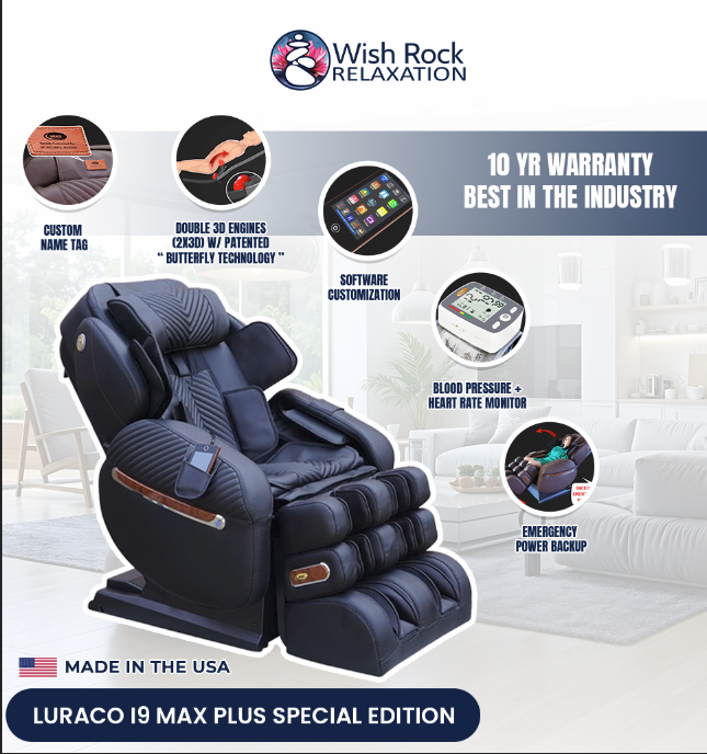 Luraco i9 Max Plus Special Edition Massage Chair chart