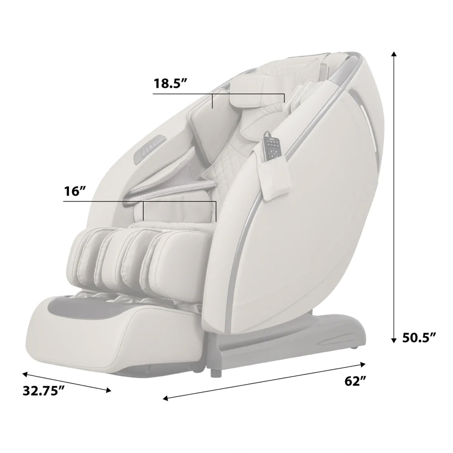 Osaki 3D Dreamer V2 Massage Chair Size