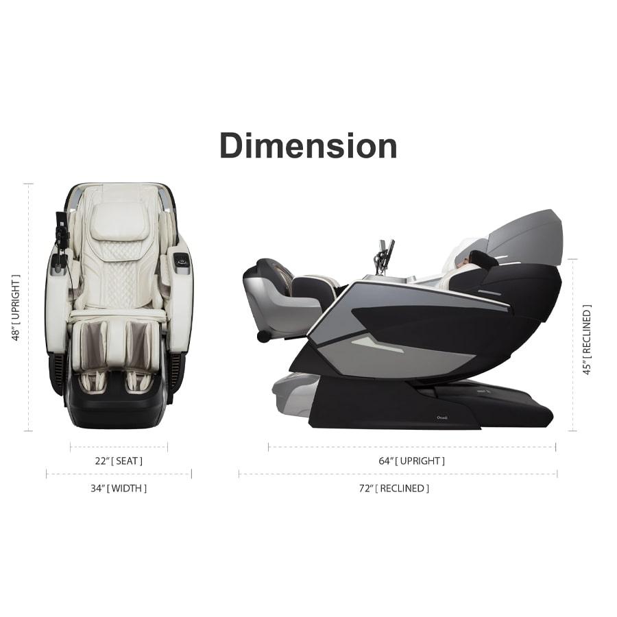 Osaki 4D Sedona LT Massage Chair - Dimension