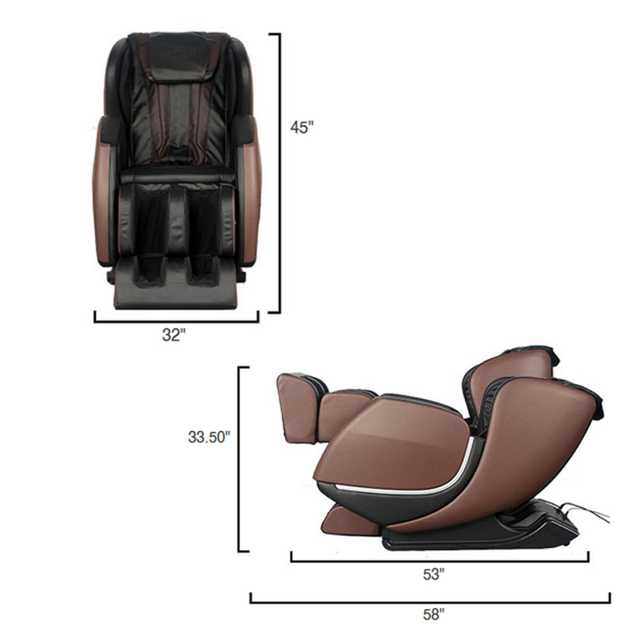 Kyota Kofuko E330 Massage Chair Size