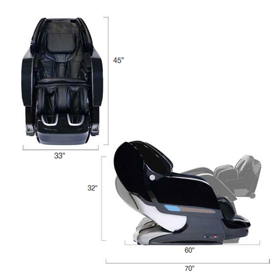 Kyota Yosei M868 4D Massage Chair - Size