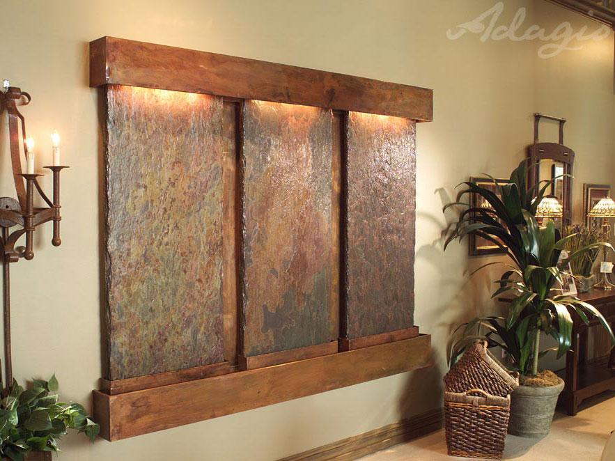 Adagio Deep Creek Falls Wall Water Fountain - Wish Rock Relaxation