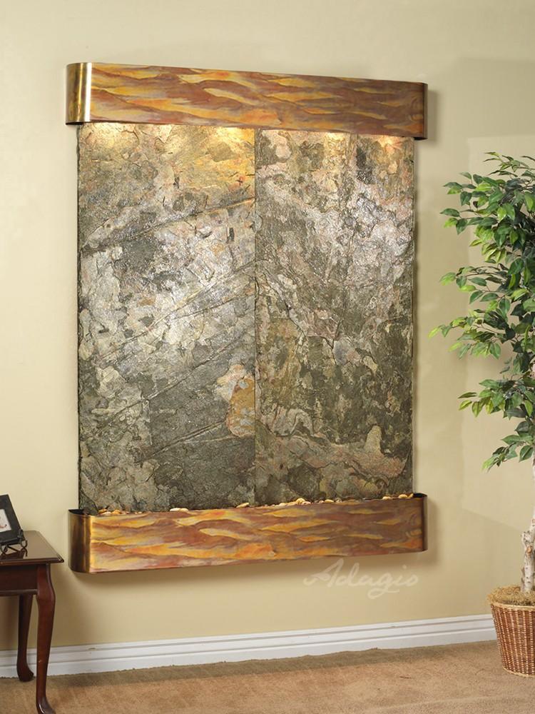 Adagio Majestic River Wall Water Fountain - Wish Rock Relaxation